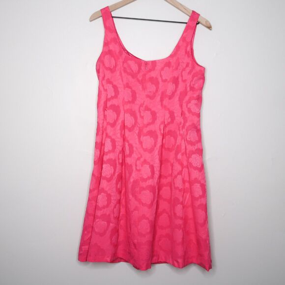 Nine West Womens Short Dress Size 8 Pink Floral Barbie‎ Wedding Vacation Resort - Picture 2 of 11